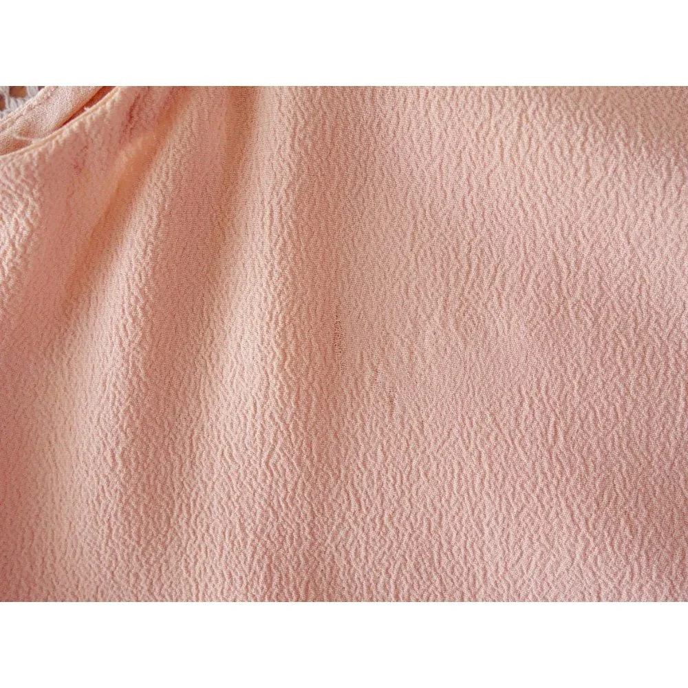 10 Crosby Derek Lam Light Blush Pink Voile Sleeveless Blouse Shell Top size 6 - Picture 9 of 15